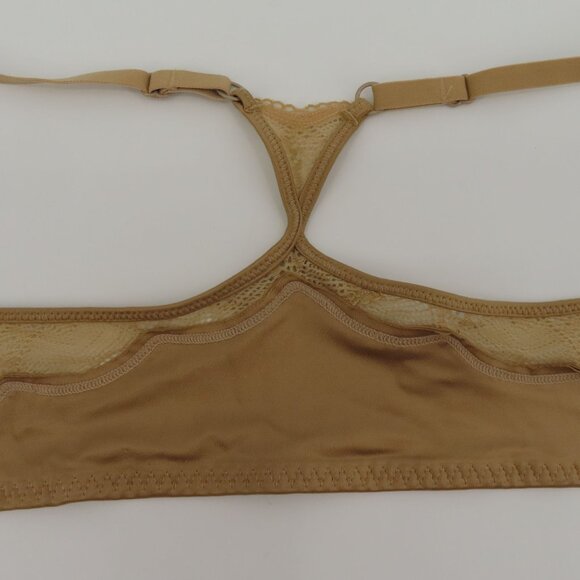 Maidenform 36B Custom Lift T Back Bra 09649 Solid Beige Underwire Front Closure - Picture 10 of 12